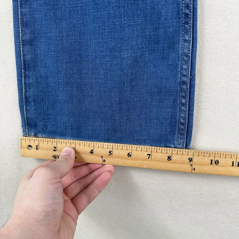 Outerknown Paramour Flare SEA Jeans Women’s 24 Blue High Rise Denim Stretch Pant